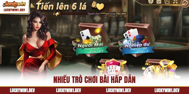 Nhiều trò chơi bài hấp dẫn